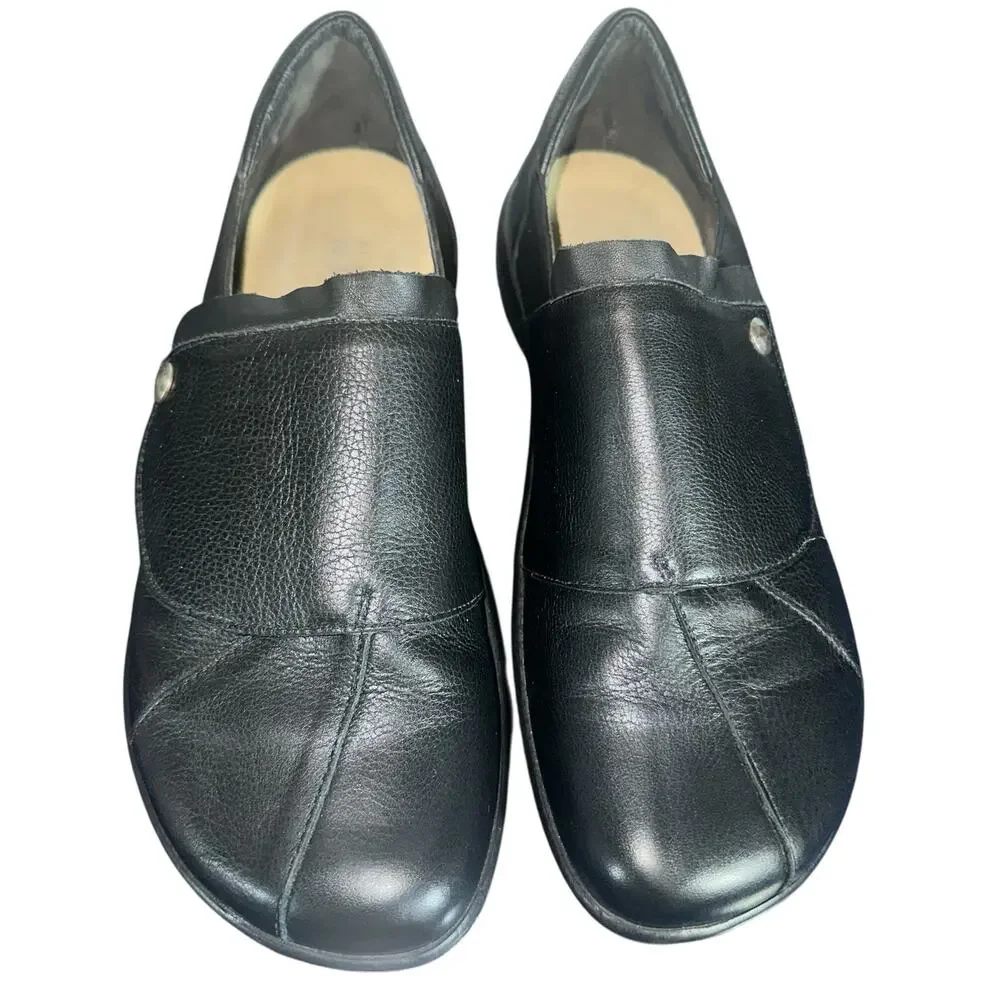 Naot Lagoon Black Leather Comfort Shoes Size 40 US 9 Orthotic